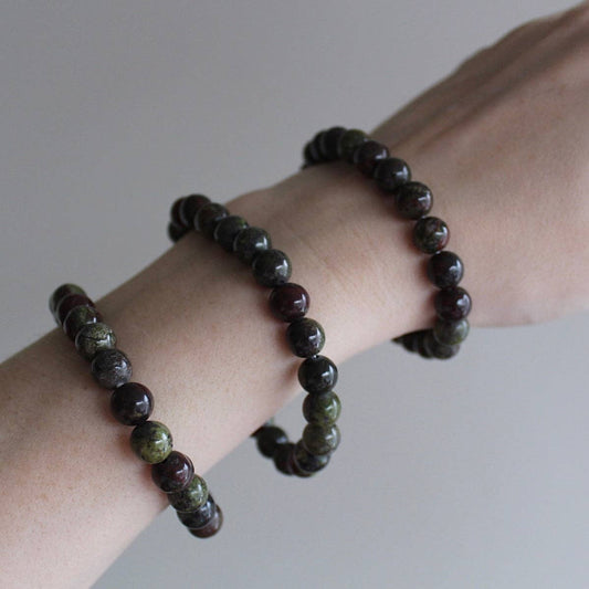 Dragon's Blood Jasper Bracelet 6mm- Crystals & Stones