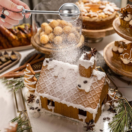 Stainless Steel Tea Infuser & Dusting Wand for Baking & Tea