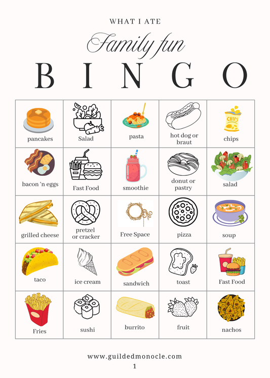 Family Bingo download (What I ate)