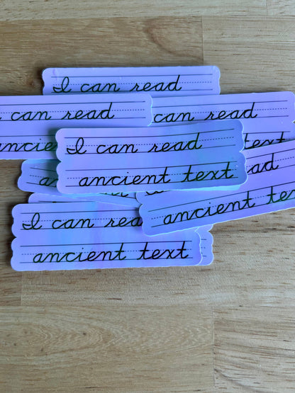 "I Can Read Ancient Text"