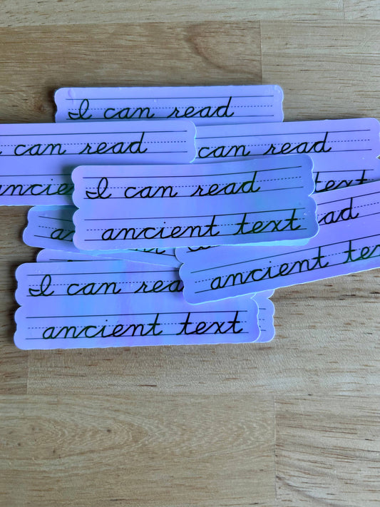 "I Can Read Ancient Text"