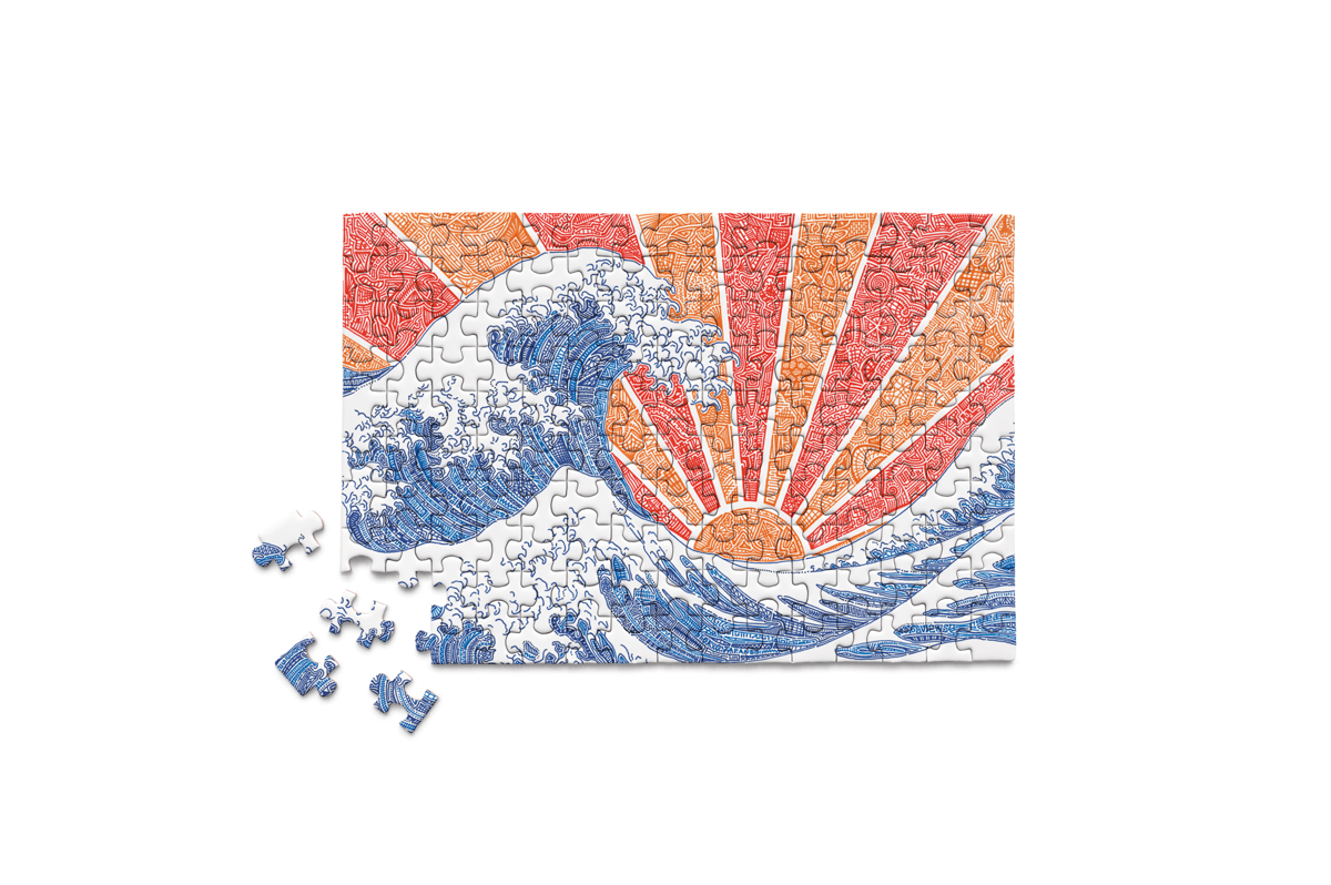 Mini Portable Puzzle - Off California - Artist Viz Summer Coast Fun