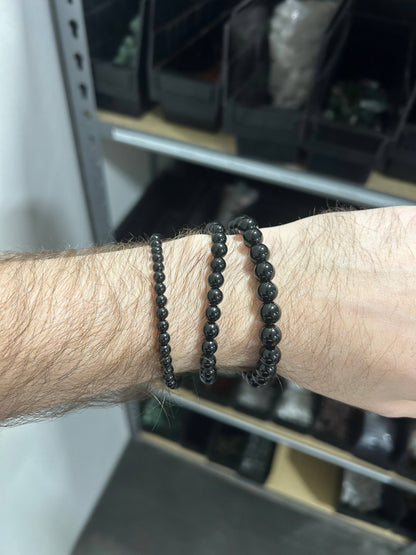 Black Onyx Bracelet 4mm- Crystals & Stones