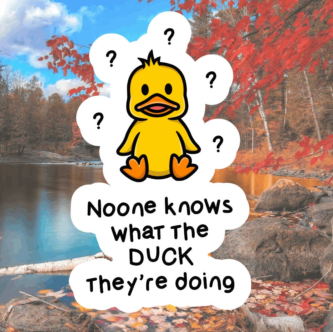 Funny, Cute Animal, Duck, Waterproof Stickers, Hydroflask Stickers, Meme Sticker, Laptop Decal, Tumbler Stickers, Water Bottle Decal