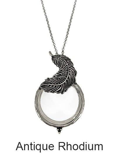 Leaf 6 Times Magnifier Magnifying Glass Pendant Necklace