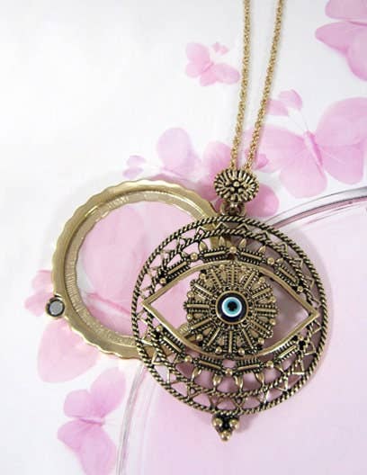 Evil Eye 6x Magnifier Glass Top Mag - 30 Inch Necklace