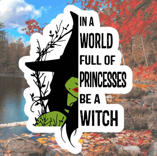 Witch sticker for alternative princesses