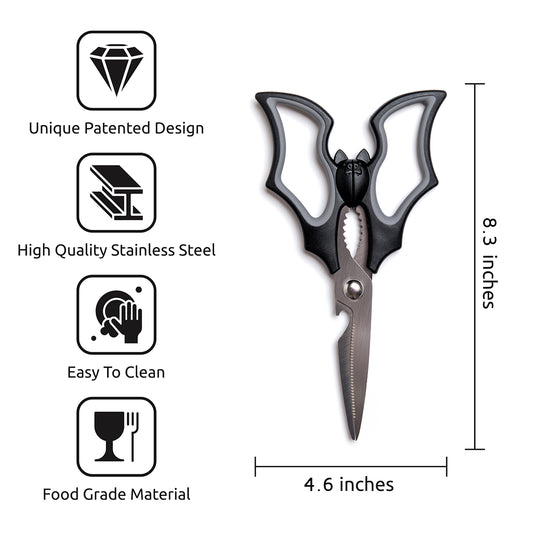 OTOTO - Elizabat Kitchen Scissors - Halloween Kitchen Gifts