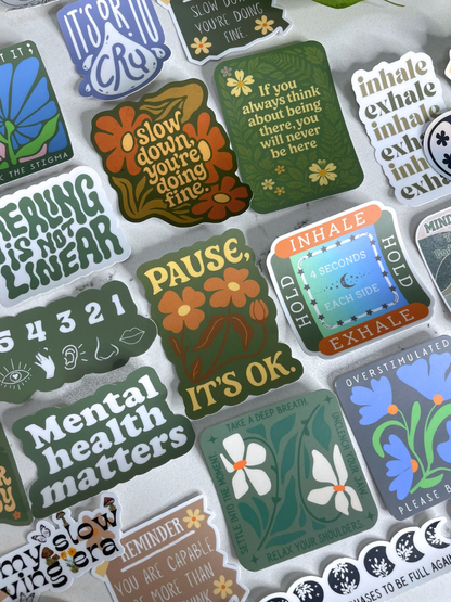 Mental Health Sticker | Pause It’s OK | Mindfulness