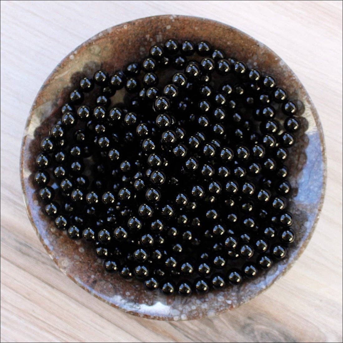 Black Onyx Bracelet 4mm- Crystals & Stones