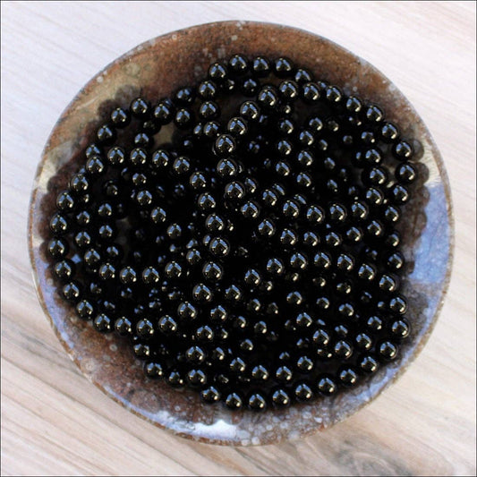 Black Onyx Bracelet 4mm- Crystals & Stones